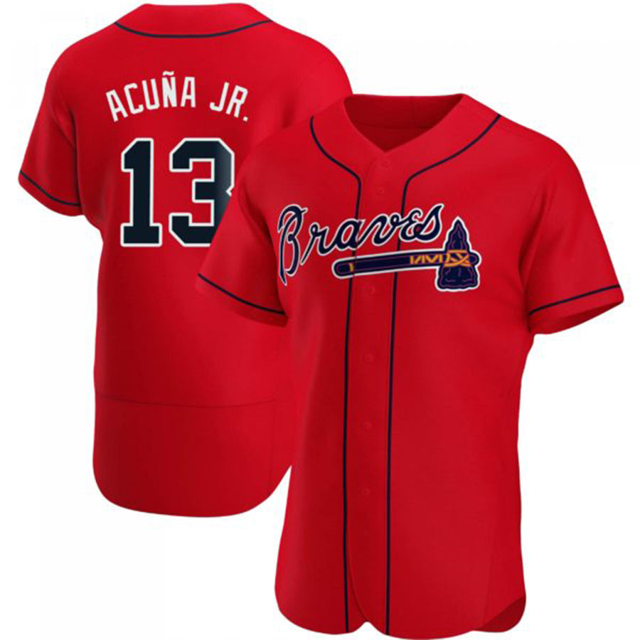 A.Braves #13 Ronald Acuna Jr. Red Elite Player Jersey product image 1