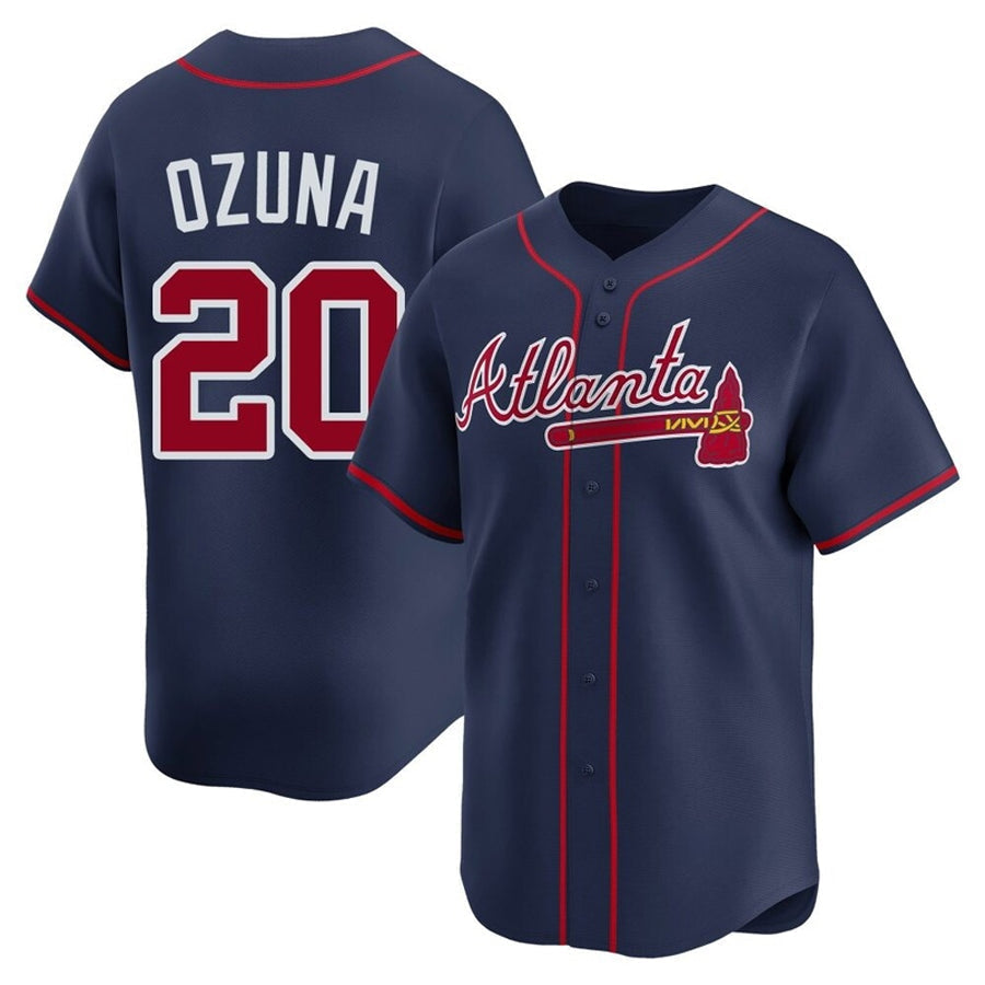 A.Braves #20 Marcell Ozuna Player Navy Home Replica product image 1
