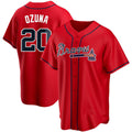 A.Braves #20 Marcell Ozuna Player Red Game Baseball Jerseys product image 1