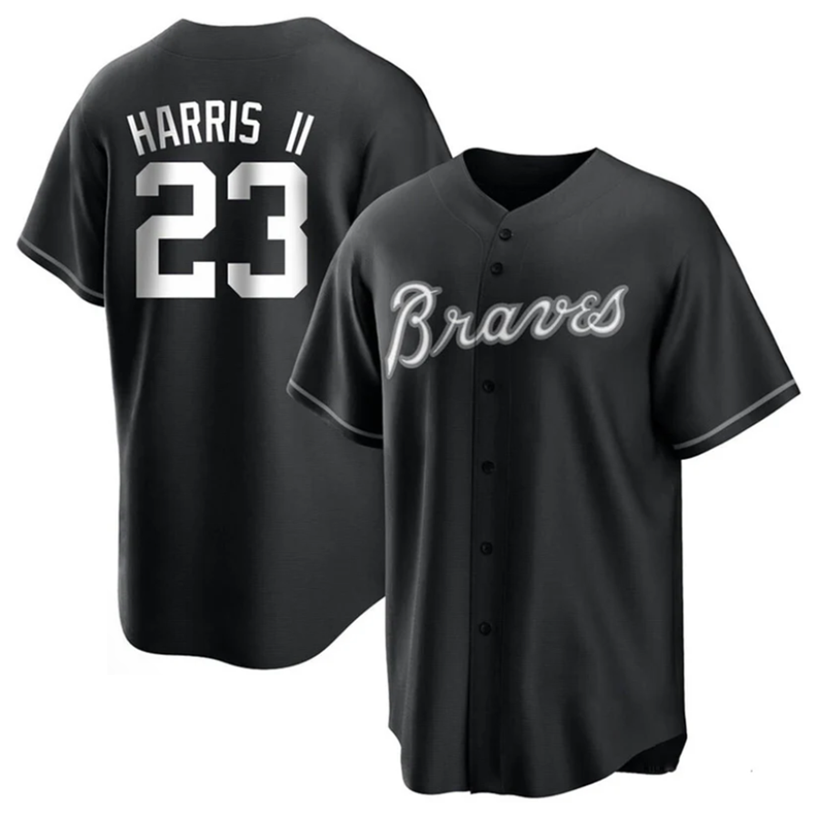 A.Braves #23 Michael Harris II Player Black Home Replica product image 1