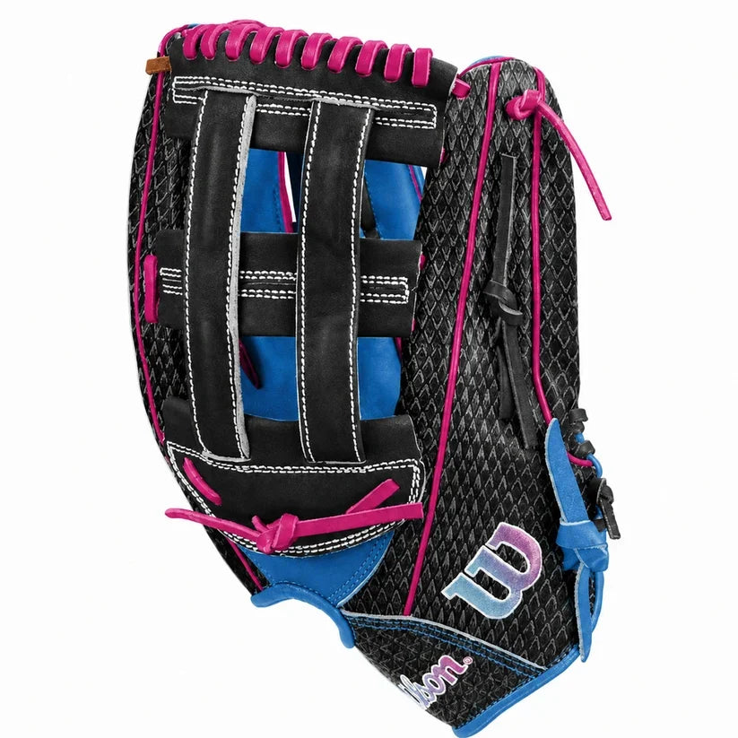 Wilson A1000SP 1922 Tubbs REP SMU 13-Inch Slowpitch Softball Glove Black/Pink product image 4, provided for visual reference