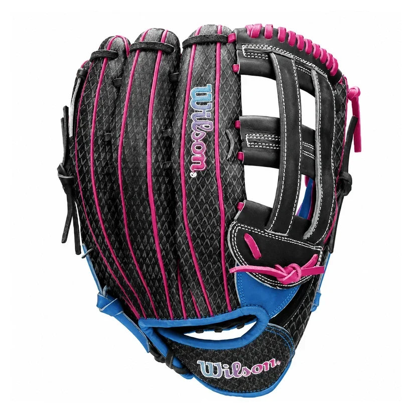Wilson A1000SP 1922 Tubbs REP SMU 13-Inch Slowpitch Softball Glove Black/Pink product image 1, provided for visual reference