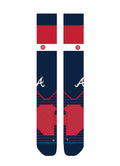 Atlanta Braves BOLD STRIPE OTC Stance Socks – Over-the-Calf, Medium Cushioning product image 1, provided for visual