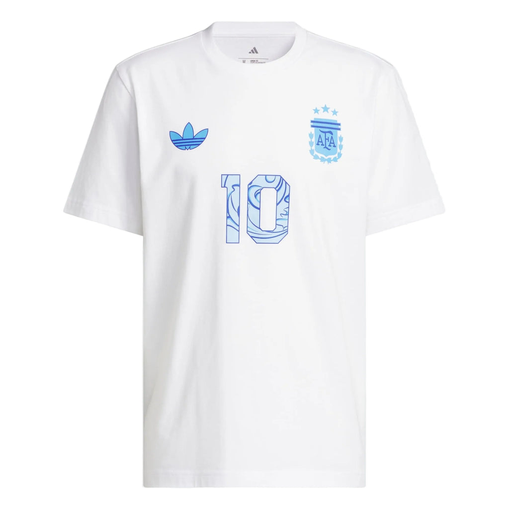 Adidas Messi Argentina Away Graphic T-Shirt White – Men’s Soccer T-Shirt Casual Streetwear product image 1, provided for