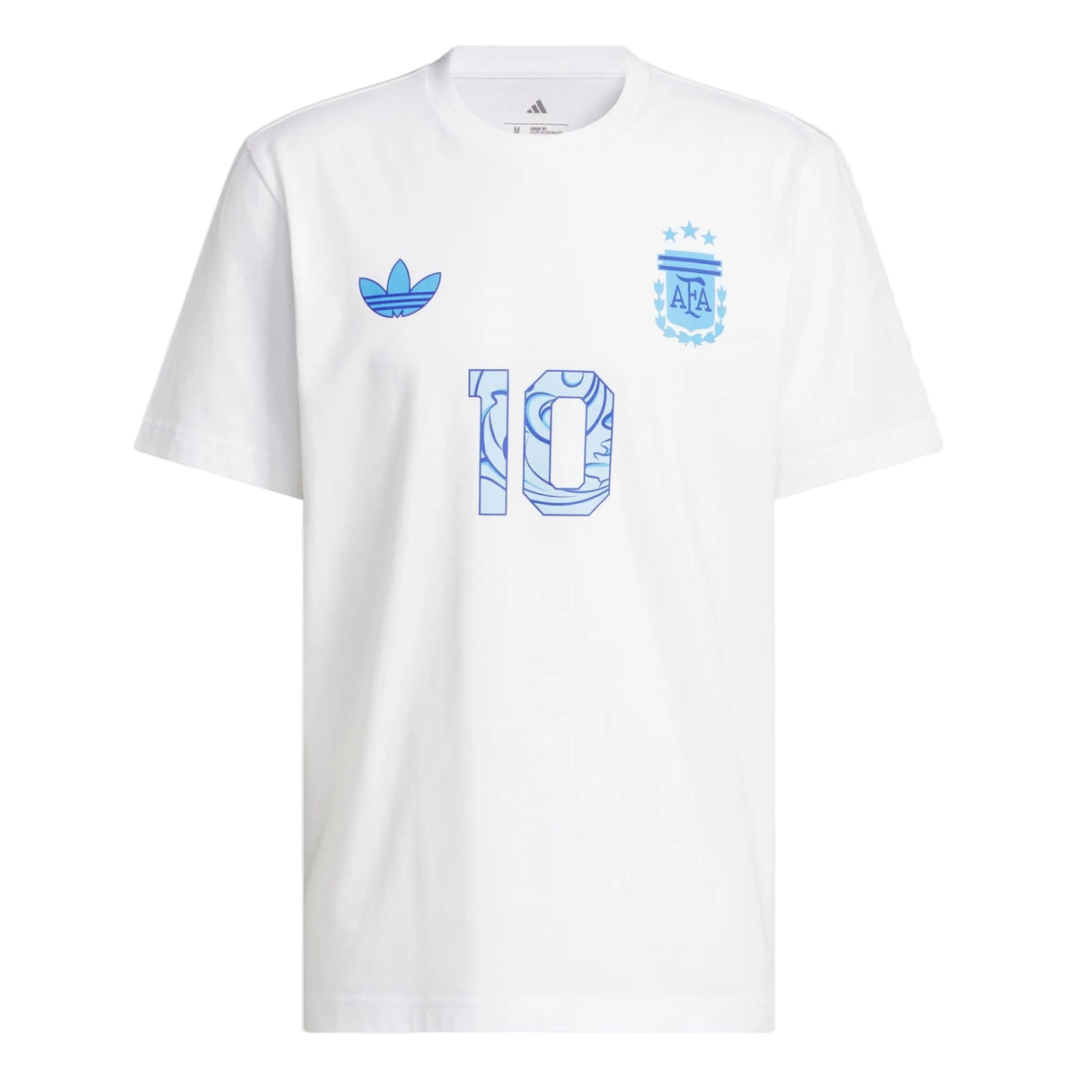 Adidas Messi Argentina Away Graphic T-Shirt White – Men’s Soccer T-Shirt Casual Streetwear product image 1, provided for