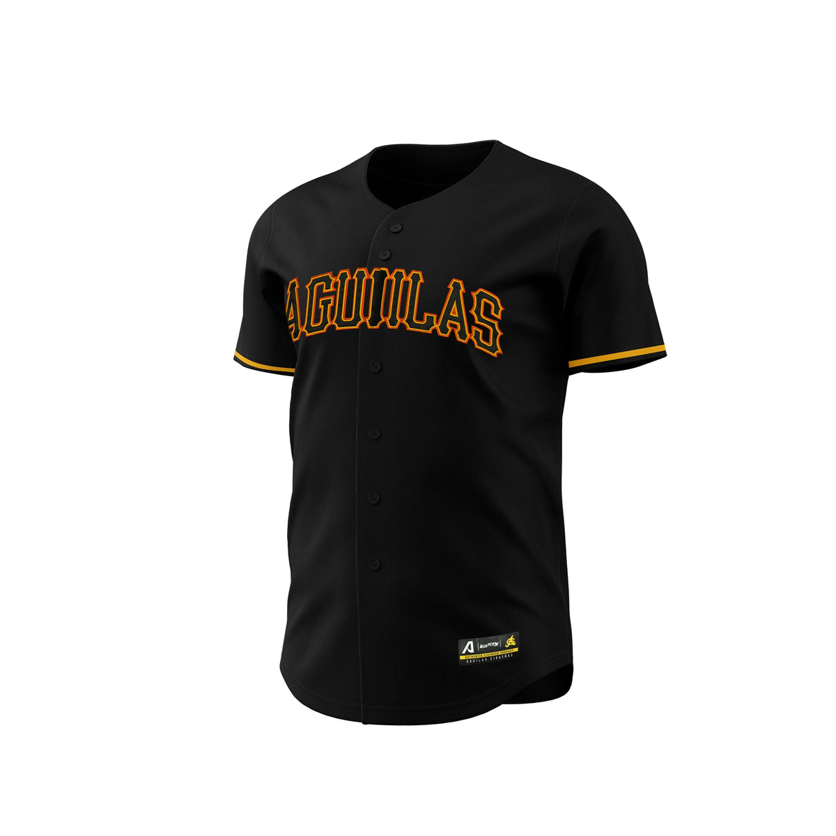 2023 Titanes del Caribe Official Aguilas Jersey - Black product image 1, provided for visual reference and product detail