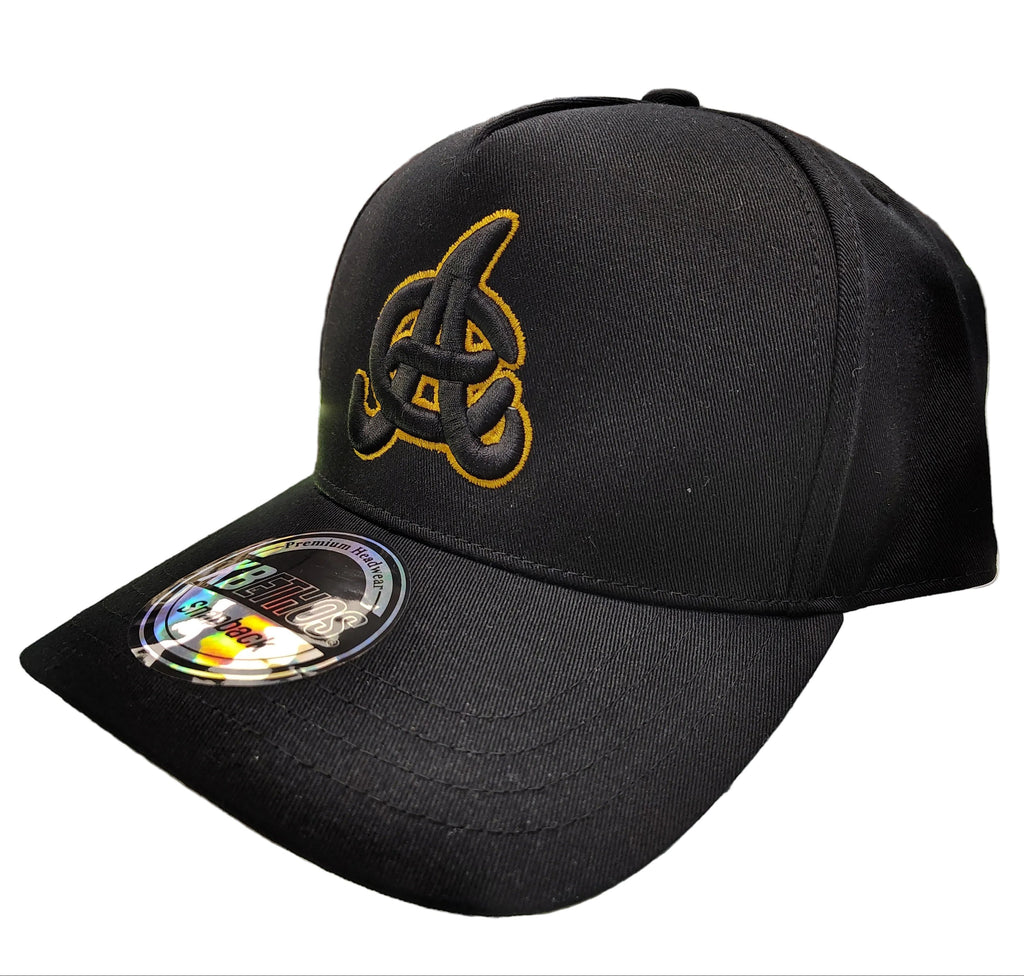 Aguilas Cibaeñas Black Snapback Hat – 5-Panel Structured Baseball Cap product image 1, provided for visual reference and