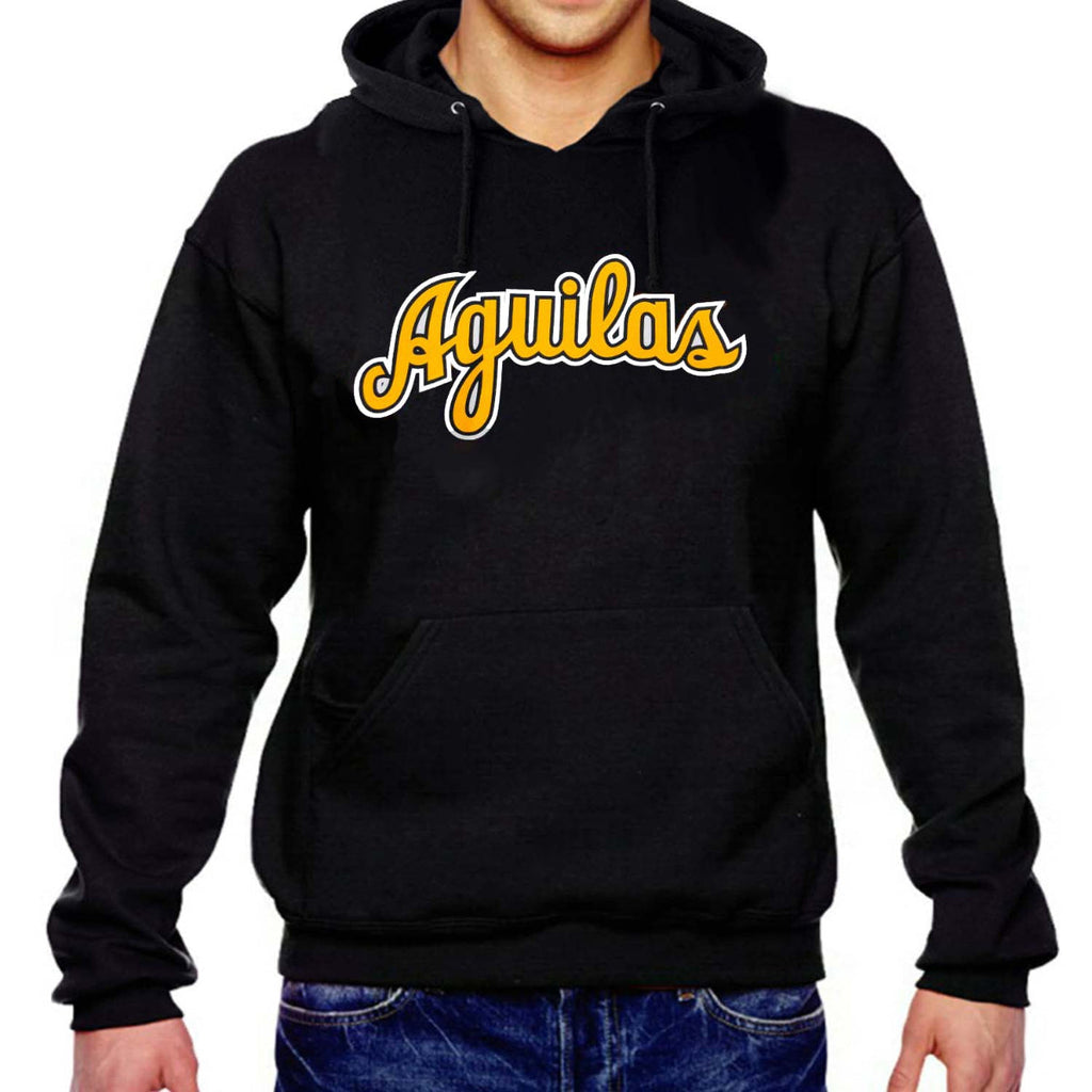 Aguilas Black Hoodie Yellow and White Logo product image 1, provided for visual reference and product detail review