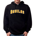Aguilas Black Hoodie with Separate Letters logo (White / Gold) product image 1, provided for visual reference and product