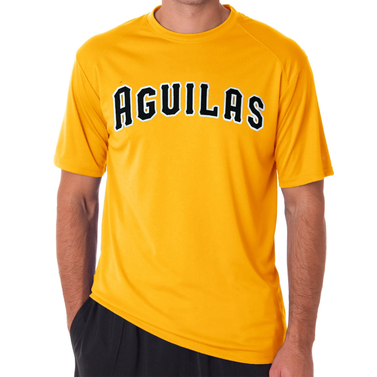 Aguilas Cibaeñas Classic Yellow T-Shirt product image 1, provided for visual reference and product detail review