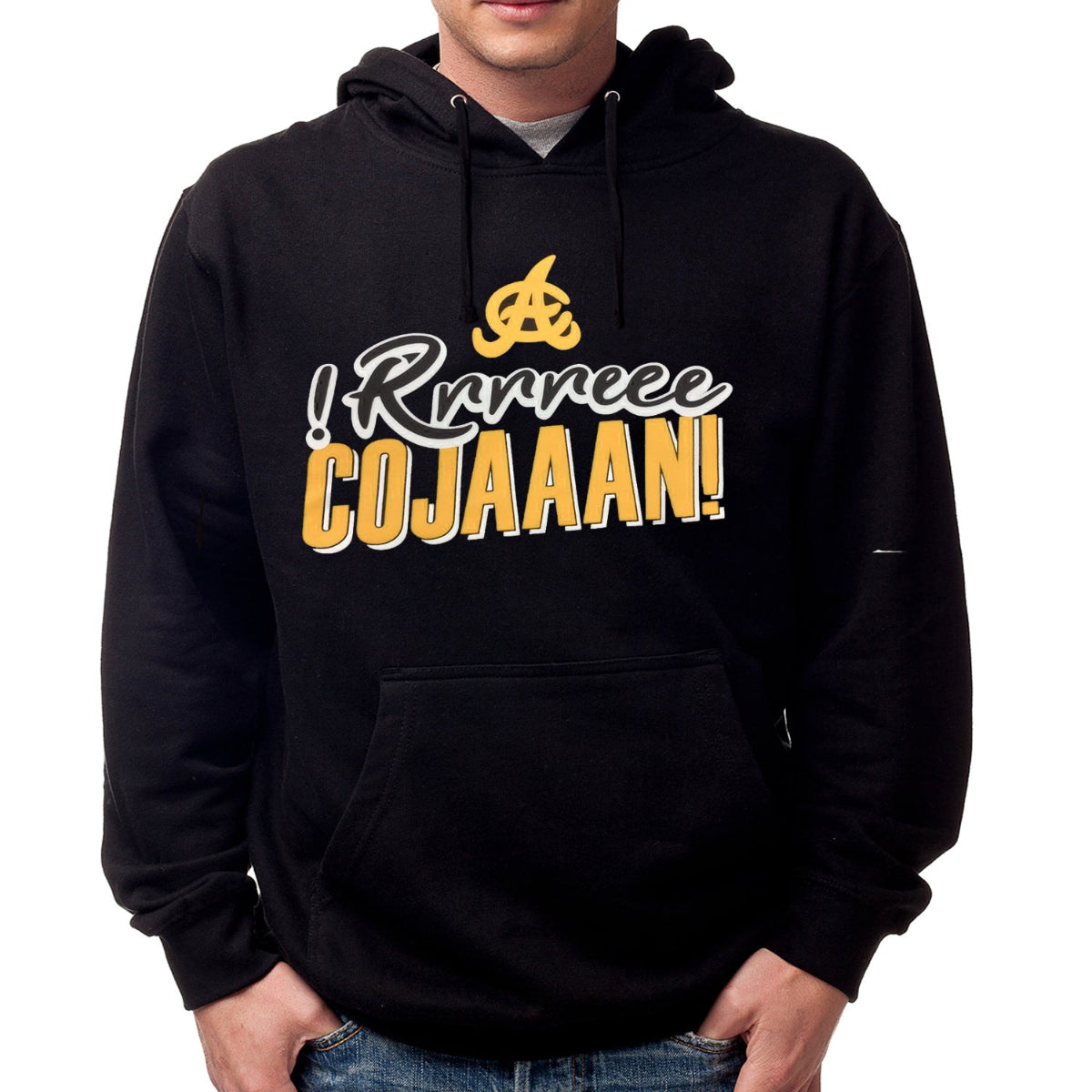 Aguilas Cibaeñas Recoojan Logo Black Hooded product image 1, provided for visual reference and product detail review