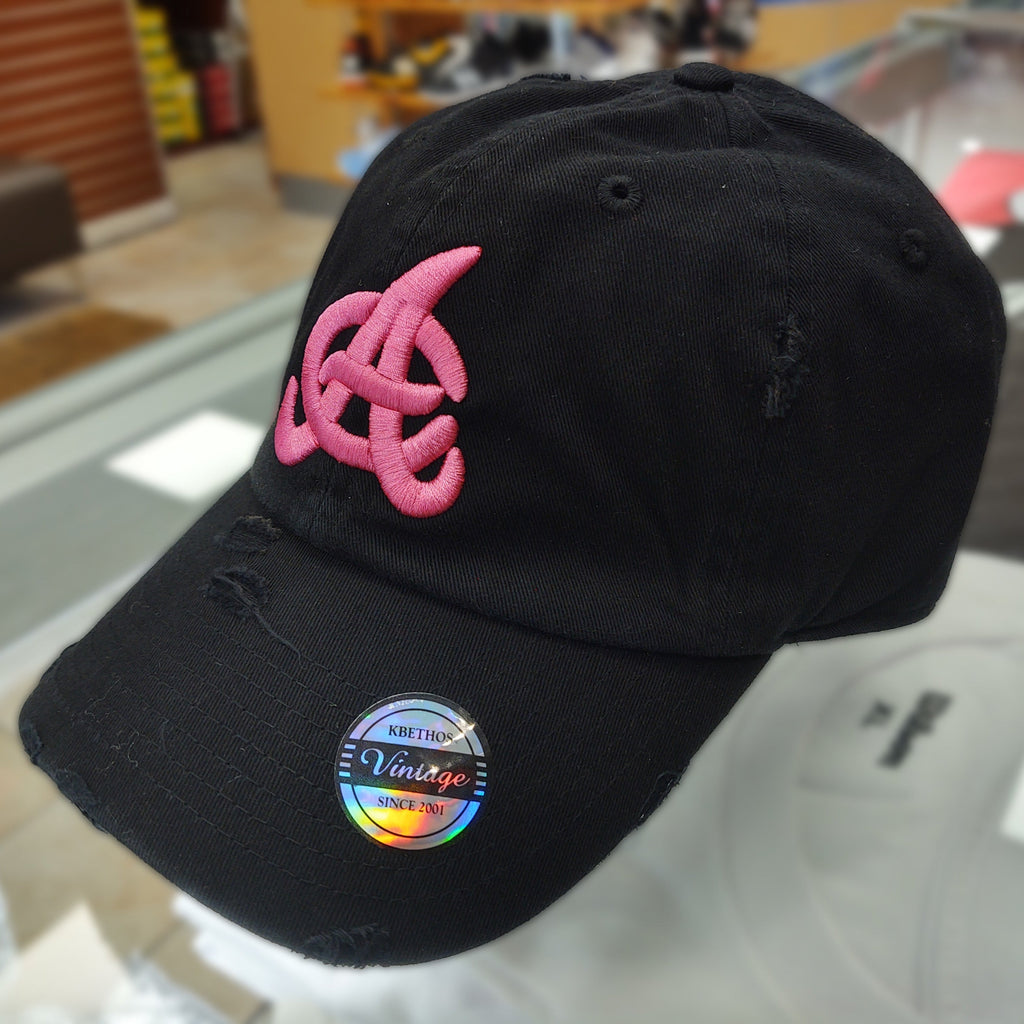 Aguilas Embroidered Vintage Black / Pink Hat product image 2, provided for visual reference and product detail review