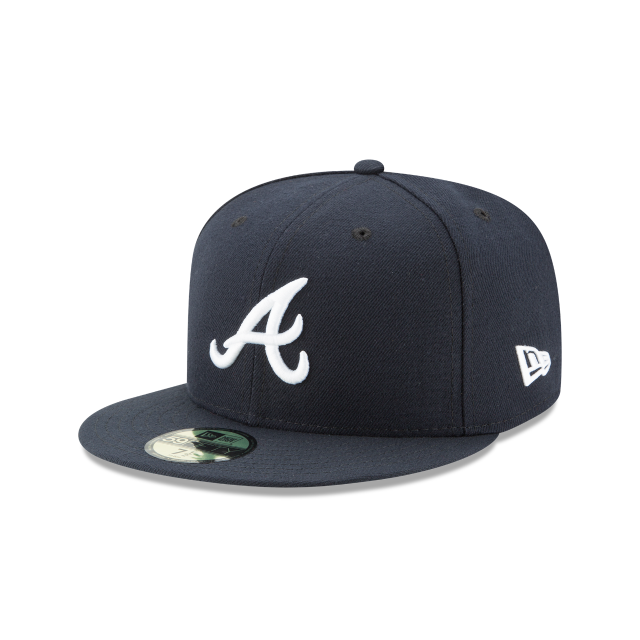 New Era 59FIFTY Atlanta Braves Road Authentic Collection On-Field Fitted Hat product image 1, provided for visual reference
