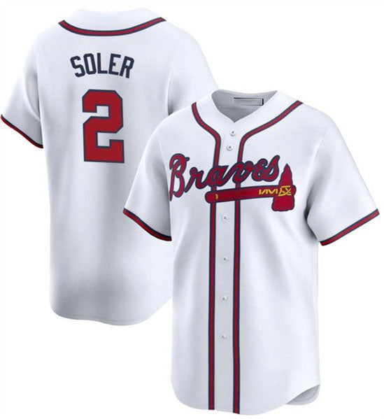 A.Braves #2 Jorge Soler Player White Limited Stitched product image 1