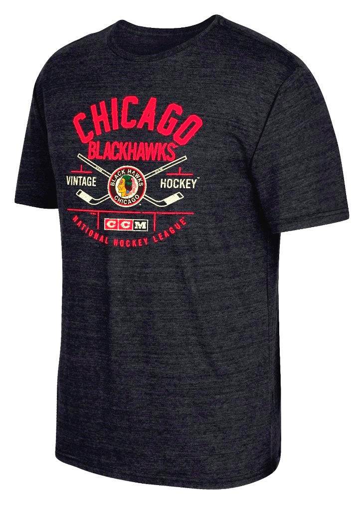 Chicago Blackhawks CCM NHL "Even Strength" Tri-Blend Men Short Sleeve T-Shirt product image 1, provided for visual reference