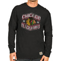 Chicago Blackhawks Adult Distressed Long Sleeve Logo Shirt product image 1, provided for visual reference and product detail