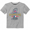 Child Chicago Cubs Majestic Heathered Gray 2016 World Series Champions Locker Room T-shirt product image 1, provided for