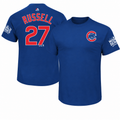 Chicago Cubs Youth Addison Russell 2016 World Series Name and Number T-Shirt product image 1, provided for visual reference