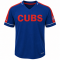 Chicago Cubs Majestic Royal Lead Hitter Synthetic Cool Base V-Neck T-Shirt for Men product image 1, provided for visual