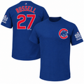 Addison Russell Chicago Cubs Youth World Series Champions Blue Name & Number T-shirt product image 1, provided for visual
