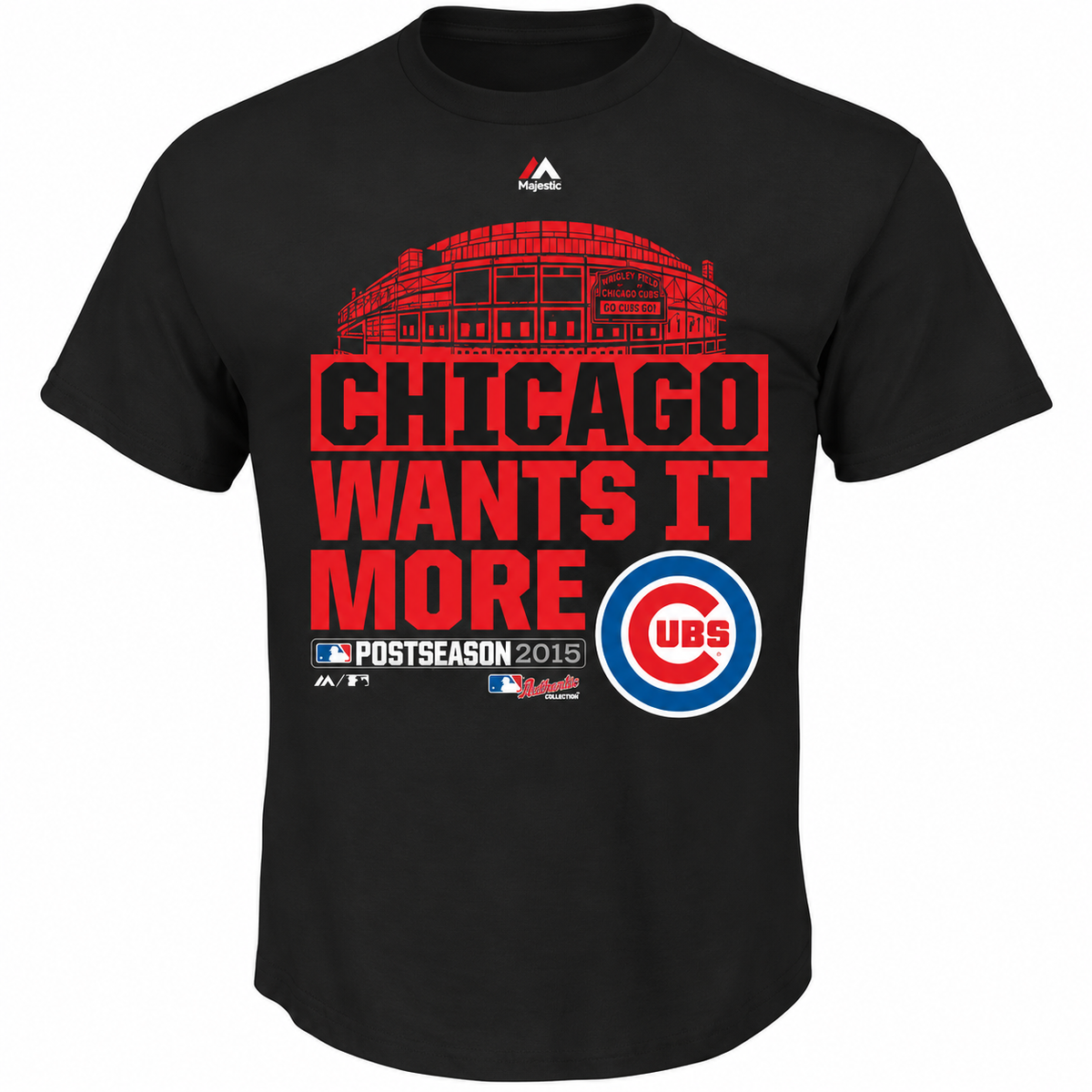Chicago Cubs 2015 NL Division Series Winner Clubhouse T-Shirt product image 1, provided for visual reference and product