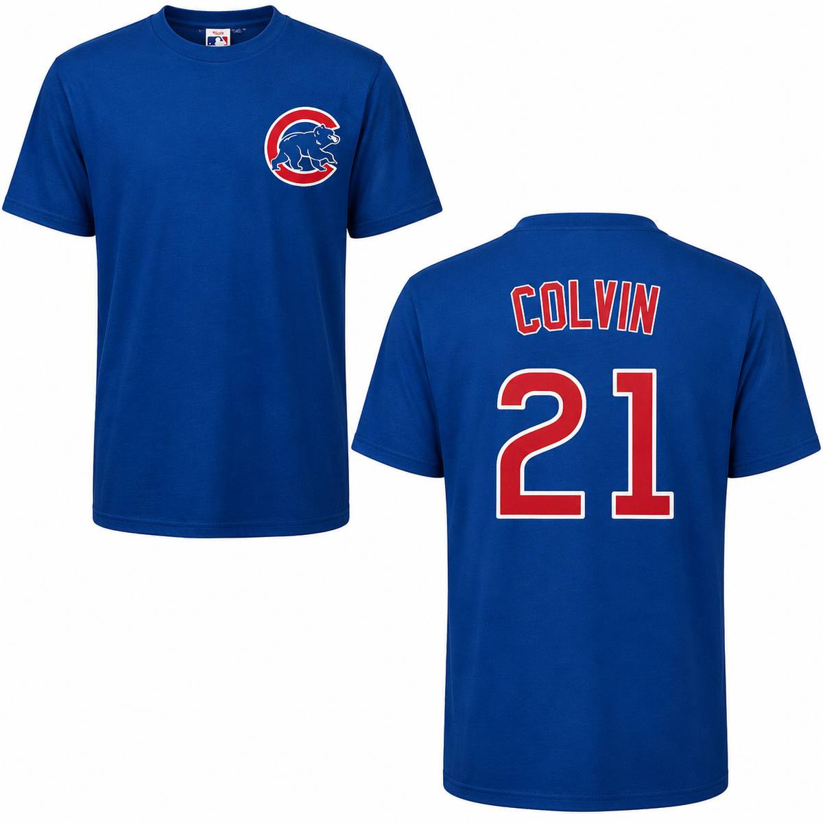 Chicago Cubs Tyler Colvin Royal Blue Player T-Shirt for Men product image 1, provided for visual reference and product
