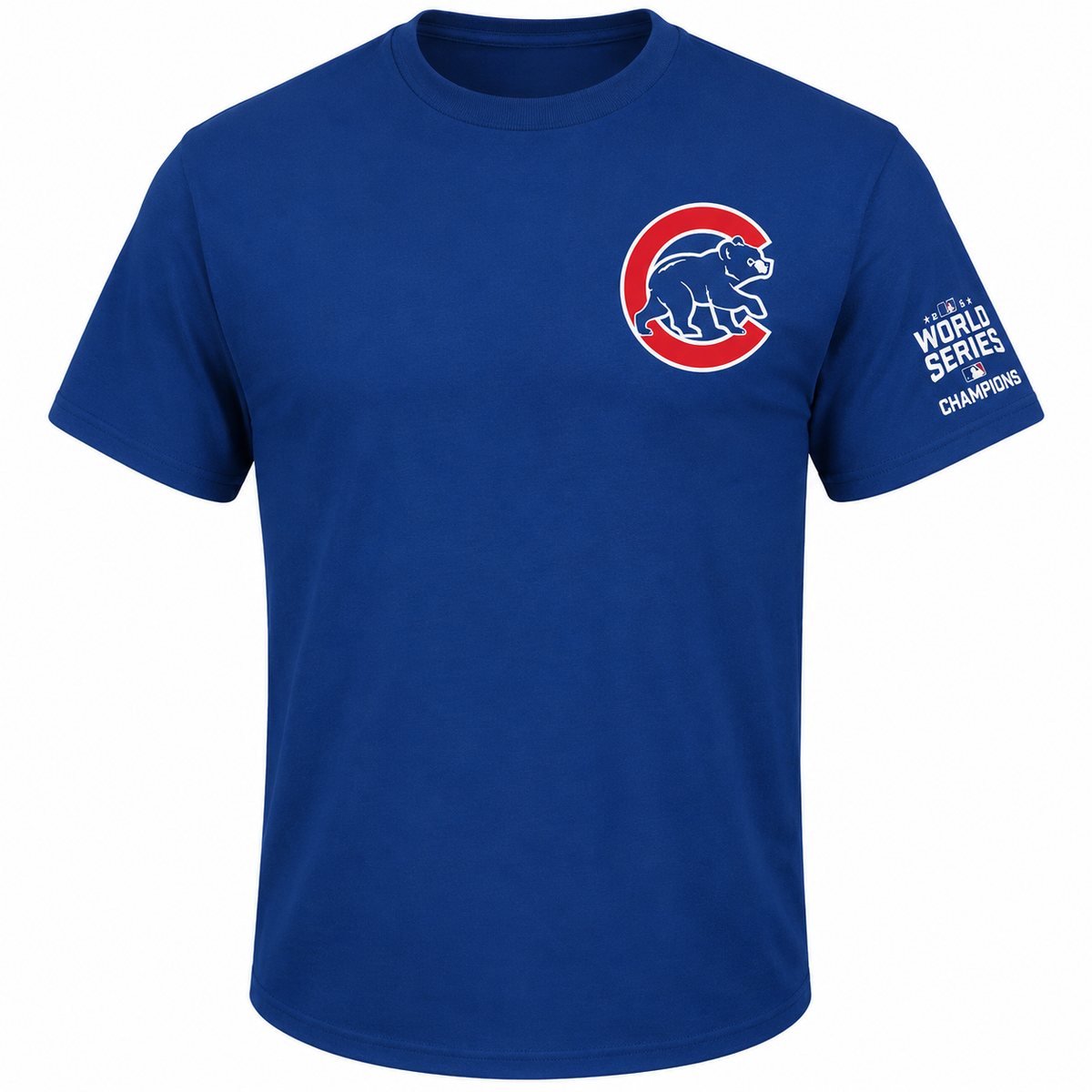 Youth Chicago Cubs Javier Baez Majestic Royal 2016 World Series Champions Name & Number T-Shirt product image 2, provided
