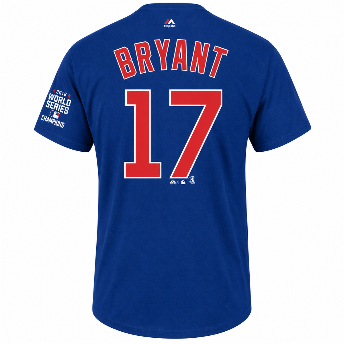 Youth Chicago Cubs Kris Bryant Majestic Royal 2016 World Series Champions Name & Number T-Shirt product image 2, provided