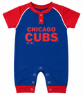 Chicago Cubs Coverall Infant Onesie By Majestic product image 1, provided for visual reference and product detail review