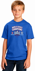 Chicago Cubs 2016 World Series Champions Youth Shirt By Stitches product image 1, provided for visual reference and product
