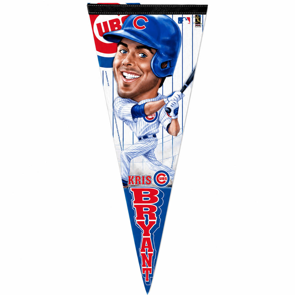 Kris Bryant Chicago Cubs Caricature Premium Pennant By Wincraft product image 1, provided for visual reference and product