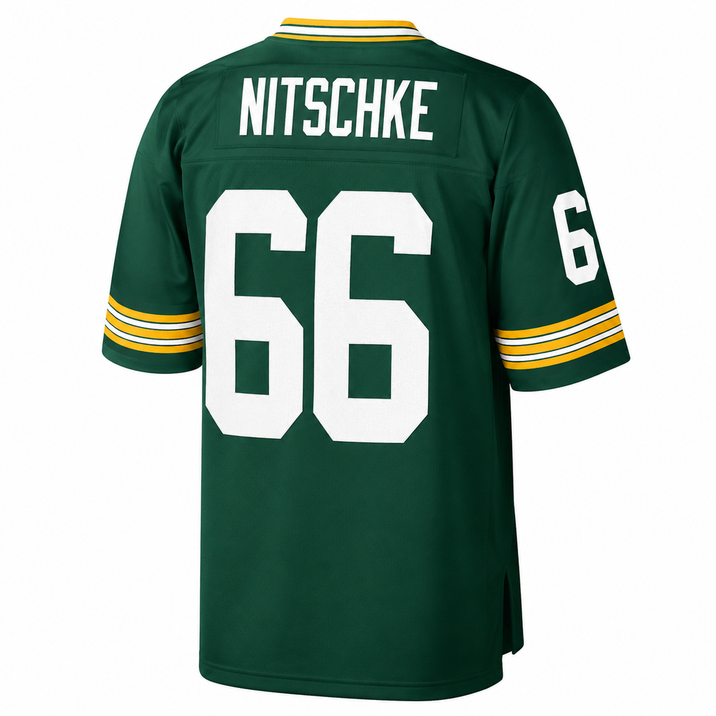 Mens Green Bay Packers Ray Nitschke Mitchell & Ness Green Replica Legacy Jersey product image 3, provided for visual