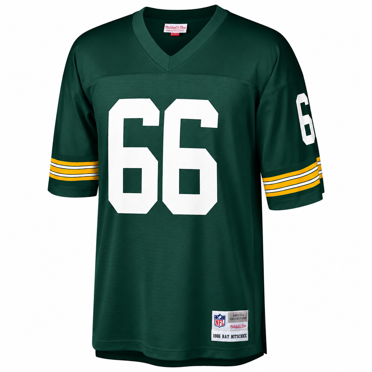 Mens Green Bay Packers Ray Nitschke Mitchell & Ness Green Replica Legacy Jersey product image 2, provided for visual