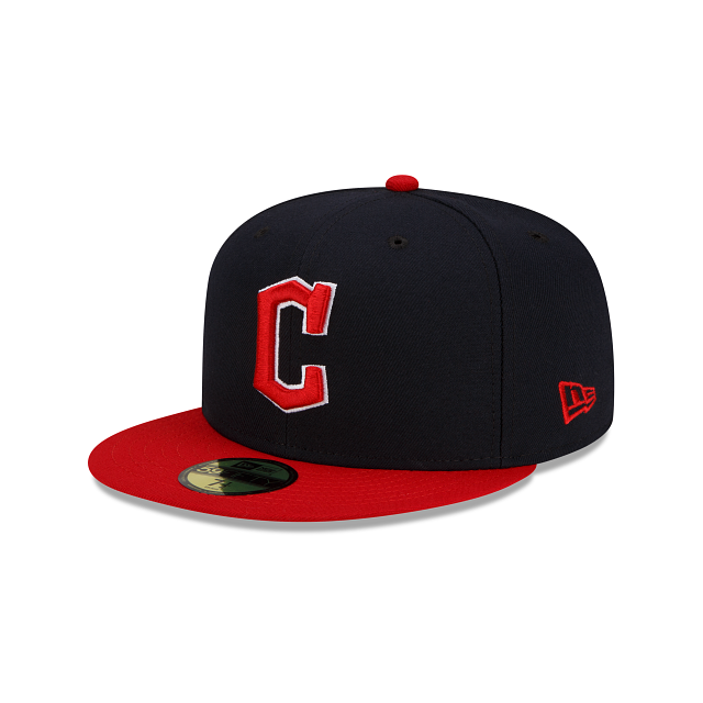 New Era 59FIFTY Cleveland Guardians Home Authentic Collection Fitted Hat Dark Navy Scarlet Red product image 1, provided for