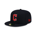 New Era 59FIFTY Cleveland Guardians Road Authentic Collection Fitted Hat - Dark Navy product image 1, provided for visual