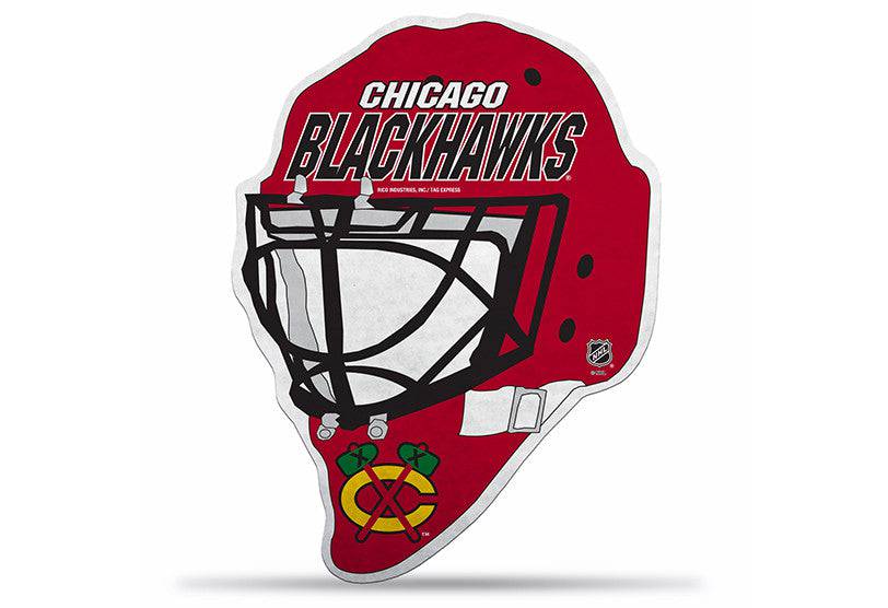 Chicago Blackhawks NHL Goalie Mask Die Cut Pennant product image 1, provided for visual reference and product detail review