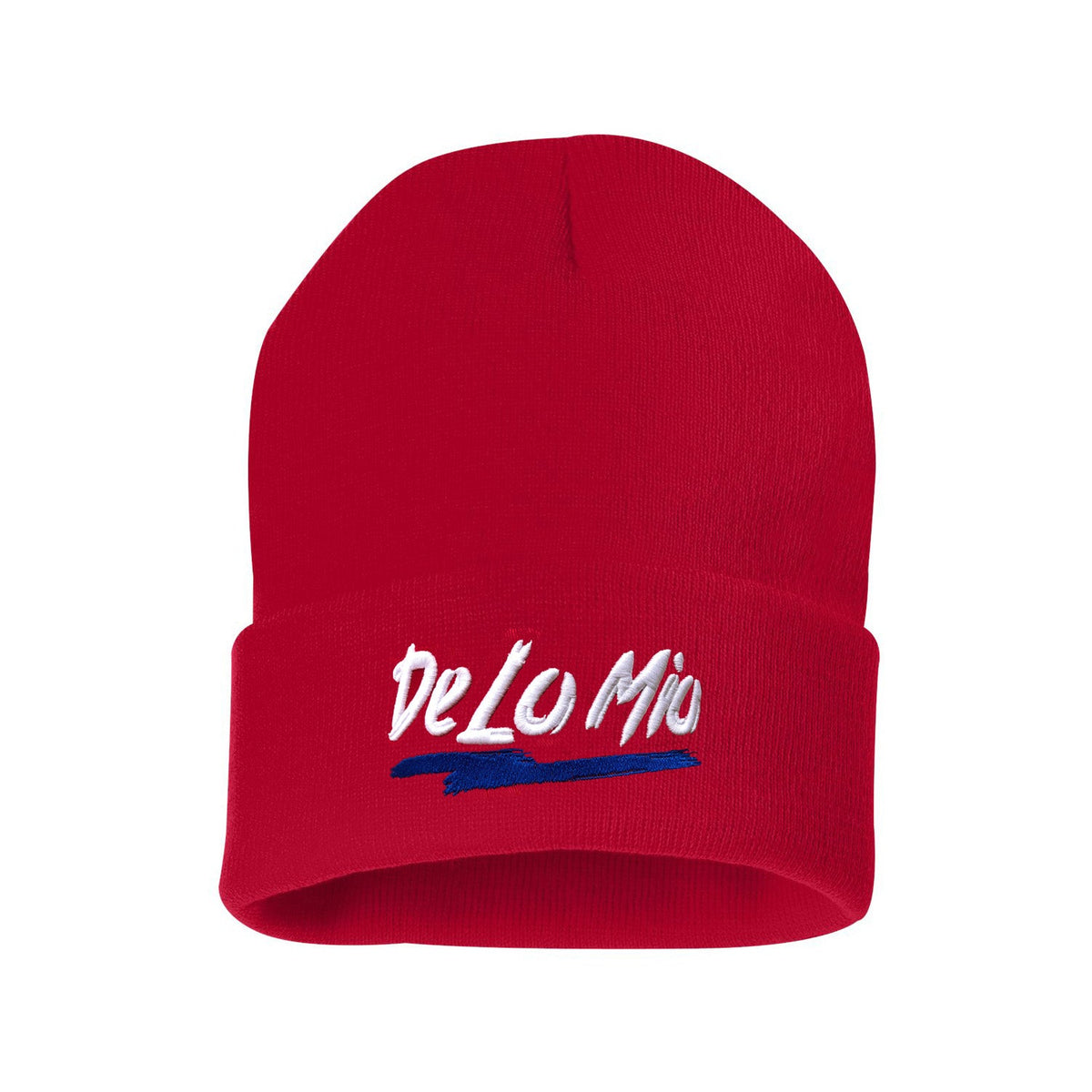 De lo mio Skully Beanie Red Hat product image 1, provided for visual reference and product detail review