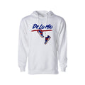 Dominican Phrase De lo mio Printed White Hoodie product image 1, provided for visual reference and product detail review
