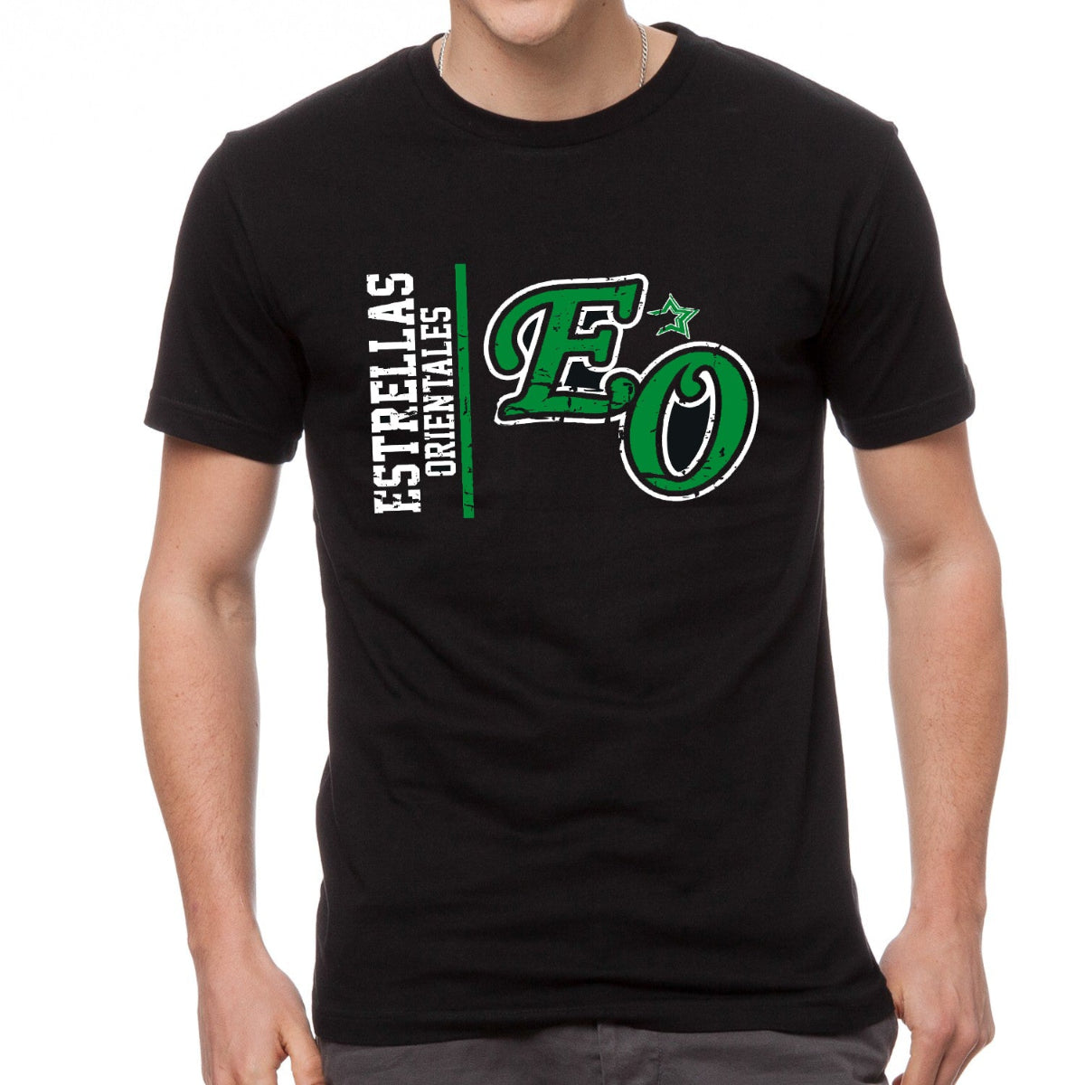 Dominican Baseball Team - Estrellas Orientales Vintage Design Black T-Shirts product image 1, provided for visual reference