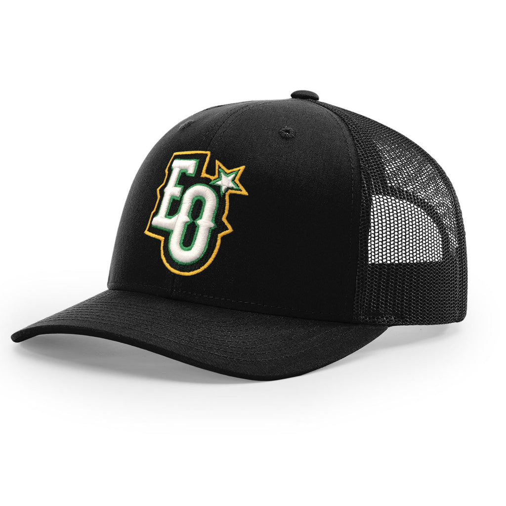 Estrellas Orientales EO Logo Trucker Hat product image 2, provided for visual reference and product detail review