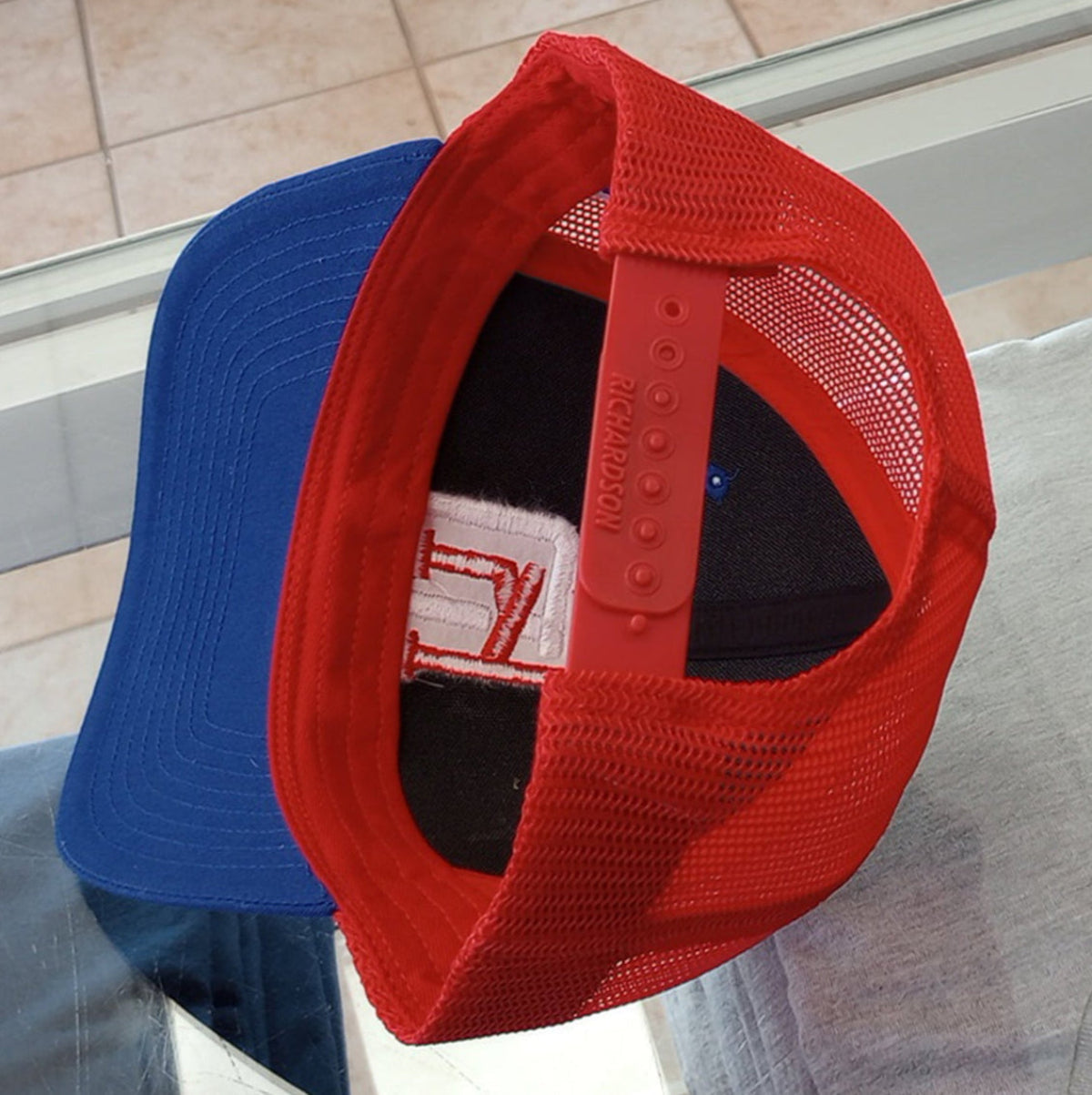 Dominican Republic Snapback Mesh Royal Red Cap RD product image 12, provided for visual reference and product detail review