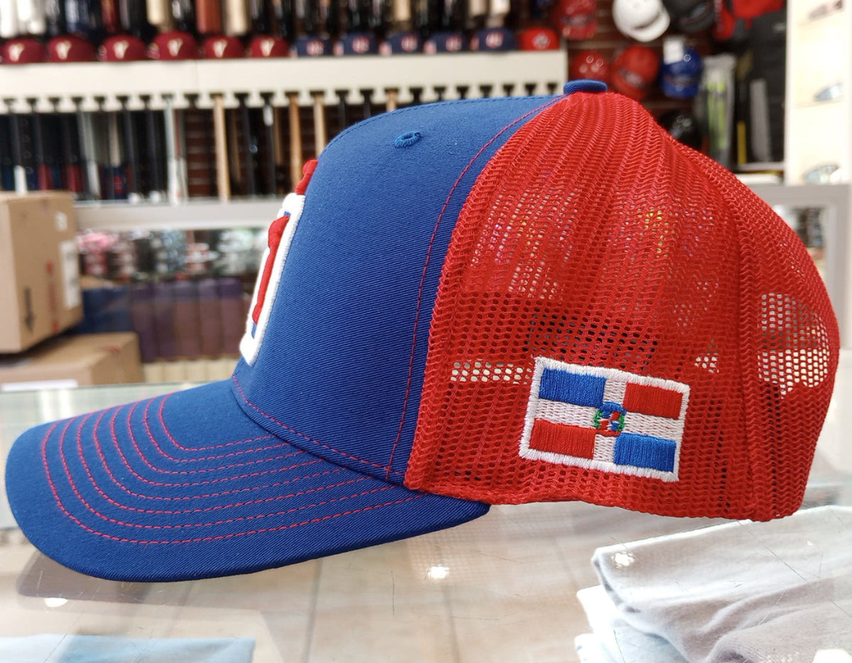 Dominican Republic Snapback Mesh Royal Red Cap RD product image 13, provided for visual reference and product detail review