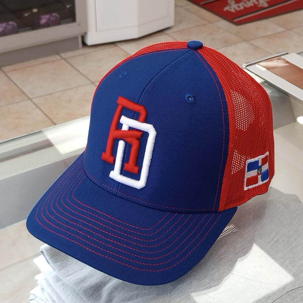 Dominican Republic Snapback Mesh Royal Red Cap RD product image 14, provided for visual reference and product detail review
