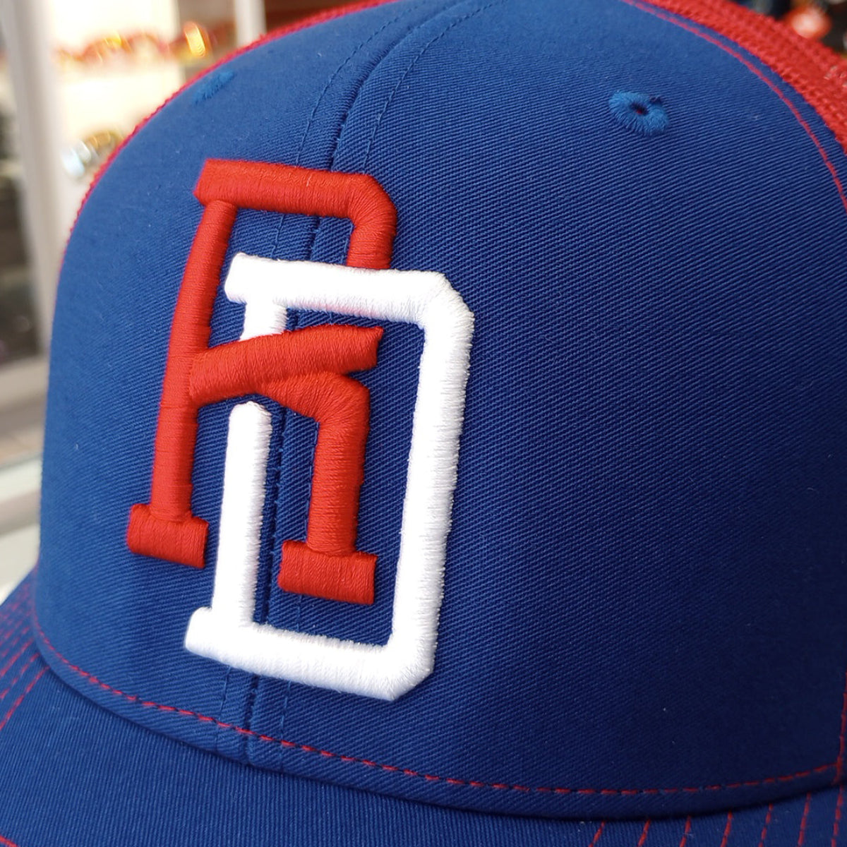 Dominican Republic Snapback Mesh Royal Red Cap RD product image 15, provided for visual reference and product detail review