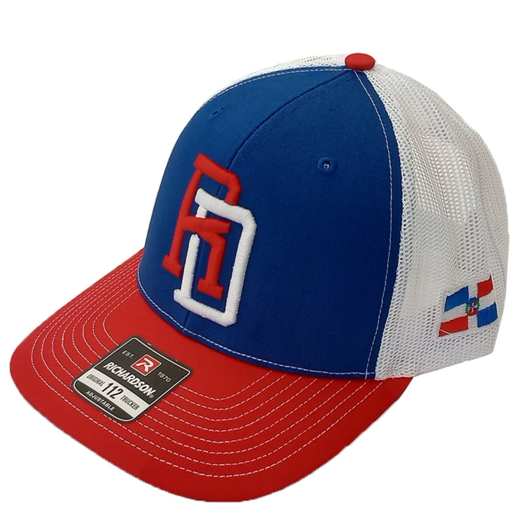 Dominican Republic Snapback Mesh Royal Red Cap RD product image 1, provided for visual reference and product detail review