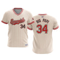 Dominican Hall of Fame - Leones del Escogido - Big Papi 34 - Cream product image 1, provided for visual reference and
