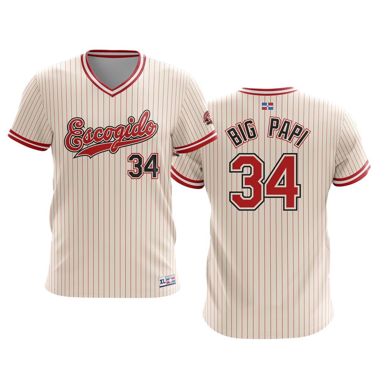 Dominican Hall of Fame - Leones del Escogido - Big Papi 34 - Cream product image 1, provided for visual reference and