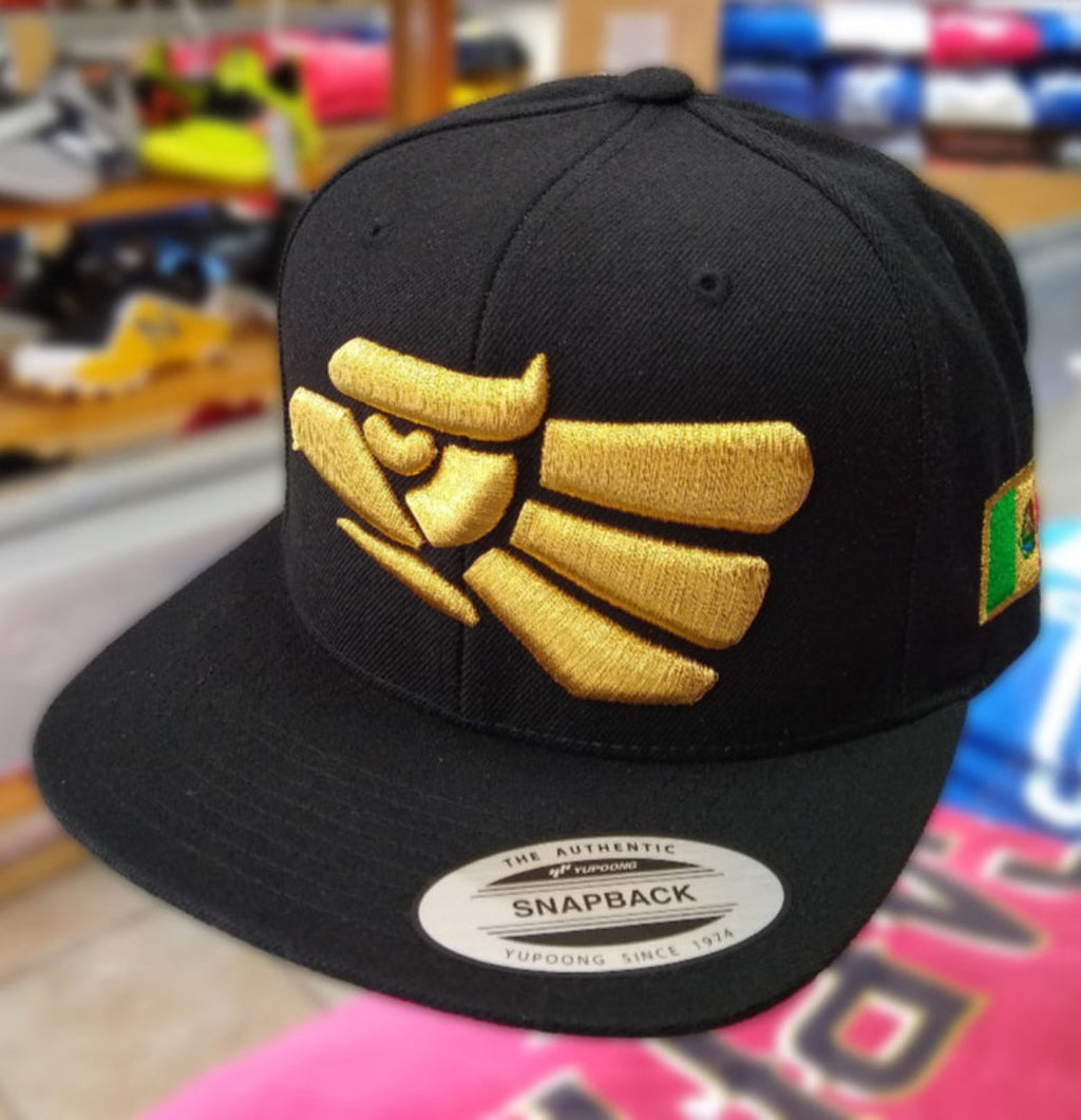 Embroidered Eagle and flag Mexico WIDE logo Snapback hat product image 4, provided for visual reference and product detail