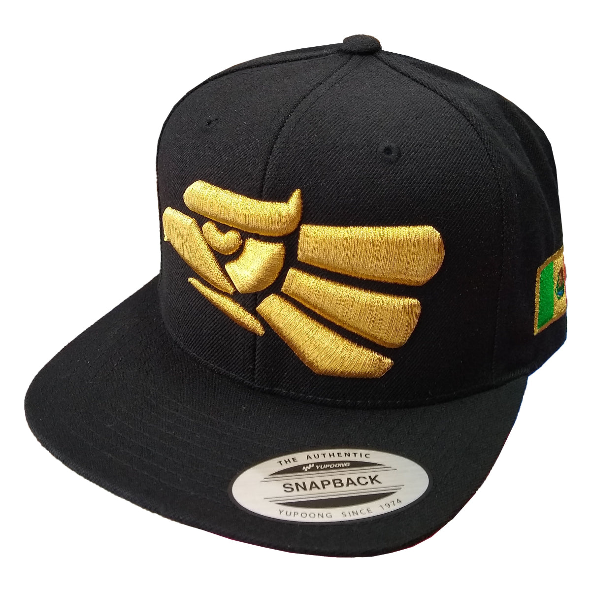 Embroidered Eagle and flag Mexico WIDE logo Snapback hat product image 5, provided for visual reference and product detail