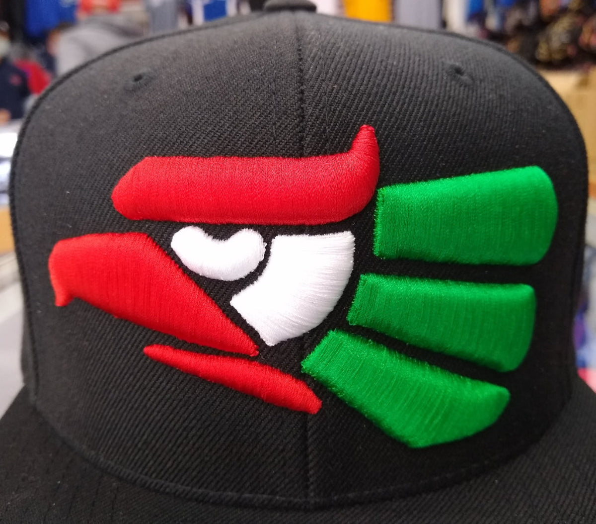 Embroidered Eagle and flag Mexico WIDE logo Snapback hat product image 6, provided for visual reference and product detail
